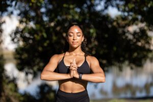 self-care-meditation-black-woman-meditating-chatsandbanter